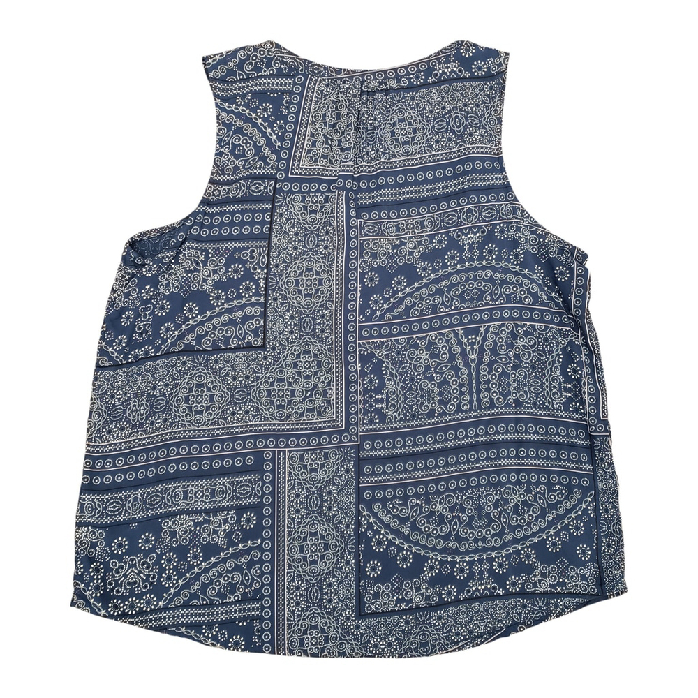 Women's Sonoma Goods for Life Blue & White Paisley Tank Top XL - Picture 2 of 4
